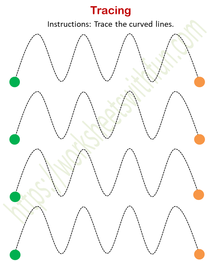 Mathematics - Preschool: Tracing Worksheet 5